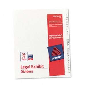  Avery Style Legal Side Tab Divider, Title 51 75, Letter 