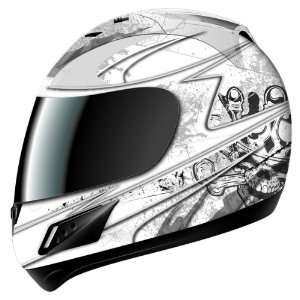  CKX White/Black RR601 Black Widow Helmet Sports 
