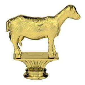  Gold 3 1/2 Dairy Goat Figure Trophy: Toys & Games