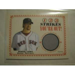   Lowe Red Sox GU Game Used Jersey 1 2 3 Strikes Insert Sports