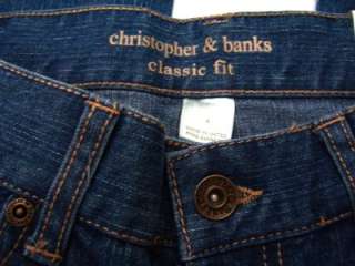 Christopher & Banks Classic Fit Stretch Denim Jeans Womens size 4 
