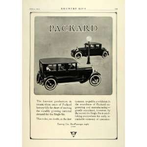  1923 Ad Packard Touring Car Five Passenger Automobile 