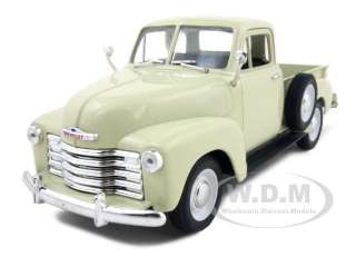   model of 1953 chevrolet 3100 pick up cream diecast model car by welly