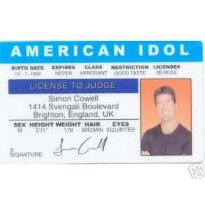 American Idol Simon   Collector Card