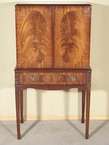 Vintage Flame Mahogany Liquor Wine Cocktail Cabinet am50  