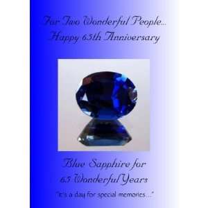  Happy 65th Wedding Anniversary Card Blue Sapphire Health 