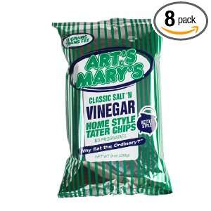Arts & Marys Salt & Vinegar Kettle Chip, 9 Ounce Packages (Pack of 8 
