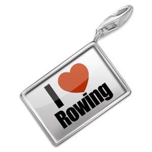 com FotoCharms I Love Rowing   Charm with Lobster Clasp For Charms 
