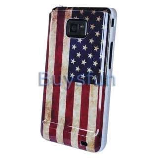 Retro look USA American Flag Hard Cover Case Skin for Samsung Galaxy 