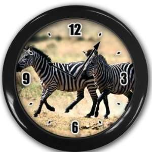  Zebras Wall Clock Black Great Unique Gift Idea Office 