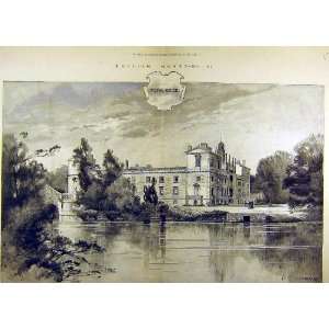   1887 Wilton House Gardens Lake Pembroke Estate Print
