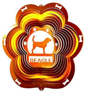 BEAGLE WIND SPINNER   Dog Sun Catcher Stainless Steel LIFETIME RUST 