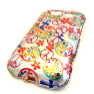  HTC Wildfire S Silver Peace Sign Hippy Cool Retro Case 