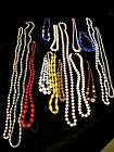 16 pc LOT Vintage Retro Costume Fashion Beaded Necklace Jewelry 