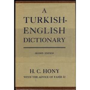  An English Turkish Dictionary / A Turkish English Dictionary 