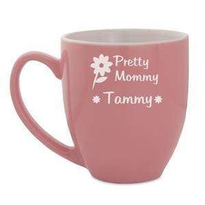  Pretty Mommy Personalized Pink Bistro Mug