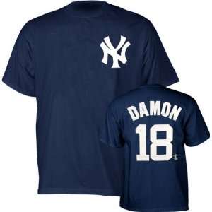  Johnny Damon Majestic Name and Number New York Yankees T Shirt 