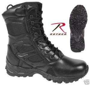 Black 8 Side Zip Deployment Boots ISO 90012000 CERT  