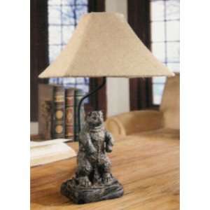  18 Resin black Grizzly Bear Accent Lamp lodge cabin home 