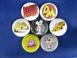 DANGER MOUSE EYE PATCH 7 NICE NEW PINBACKS BUTTONS  