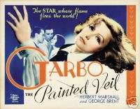 THE PAINTED VEIL MOVIE POSTER Greta Garbo VINTAGE 1  