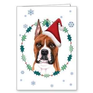    Holiday Xmas Seasons Greeting Card   Boxer