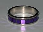 MAGIC~Purple Stainless Steel Ring~Wicca Coven Witch WIN LOTTERY 