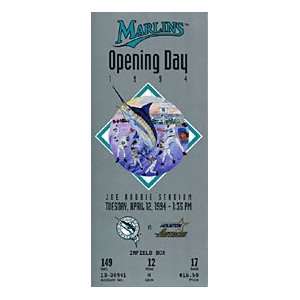  1994 Florida Marlins Opening Day Full Ticket Sports 