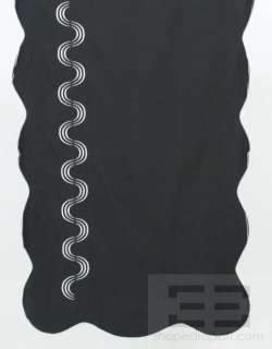 Pratesi 10 Piece Black & White Scalloped Edge Pillow Case & Sham Set 