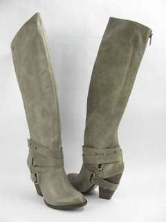 Fergie Varsity Knee High Boots Silver Womens USED $240  