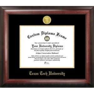  Texas Tech Red Raiders Gold Embossed Diploma Frame Sports 