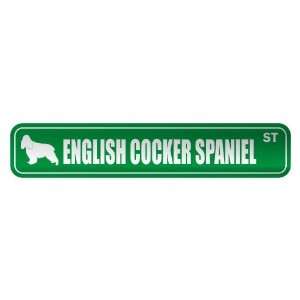   ENGLISH COCKER SPANIEL ST  STREET SIGN DOG
