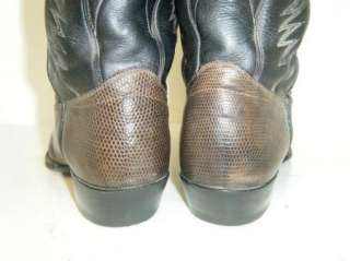 THE SANDERS Reptile Western Boots Size 10 E Mens Used  