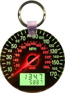 Digital Speedometer Key Tag, Round Key Chain  