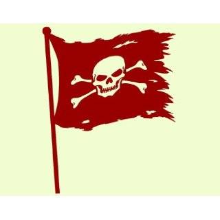 Best Quality Vinyl Wall Sticker Decals   Pirate Flag ( Size 24in x 