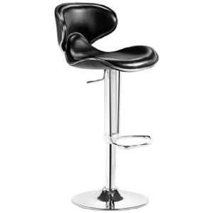 Zuo Fly Black Adjustable Bar Stool or Counter Stool:  Home 