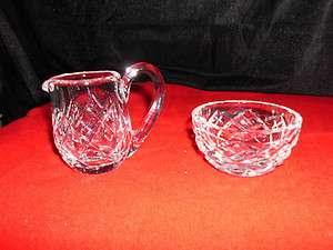 Waterford Lismore crystal cream and sugar beautiful set  