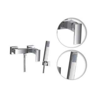    Contemporary Tub Shower Faucet with Hand Shower: Home Improvement