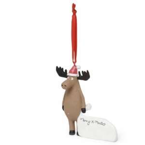  Hatley Moose Santa Christmas Ornament