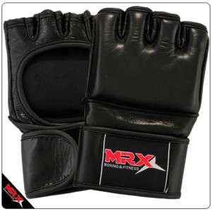 MMA / GRAPPLING GLOVES CAGE FIGHT COWHIDE LEATHER SMALL  