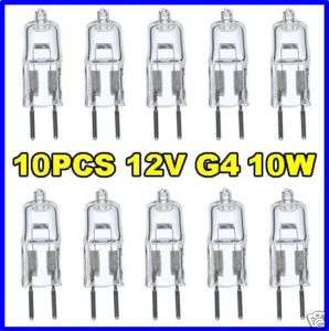 10 pc 12V 10W G4 base JC bi pin halogen light bulb lamp  