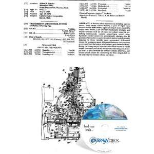  NEW Patent CD for TRANSMISSION AND CONTROL SYSTEM 