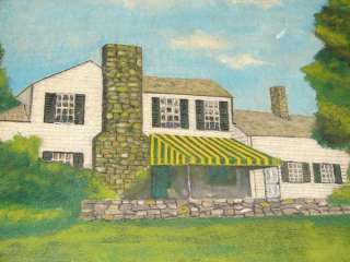 1941 F.L. ARMSTRONG LISTED HOUSE PORTRAIT OIL PAINTING  
