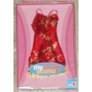  2004 Barbie My Design Scene red dress Toys & Games