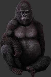   Statue   Life Size Gorilla   Huge Sitting Realistic Gorilla Ape Statue