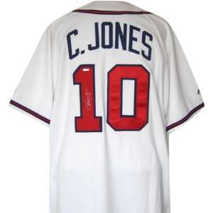: Chipper Jones Atlanta Braves Autographed Home/White Majestic Jersey 