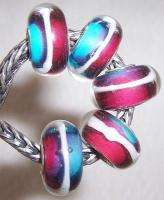 Lovely Murano Glass Beads fit European Charm Bracelet a169  