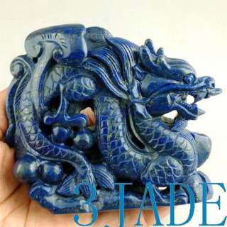 Genuine Lapis Lazuli Carving/Sculpture: Dragon Statue  