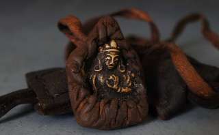tibet Yak Leather Manjushri Pendant Necklace!Amulet  