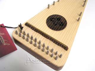 NEW LEFT HANDED CARVED SOLID SPRUCE SOPRANO PSALTERY & BOW   BLEMISHED 